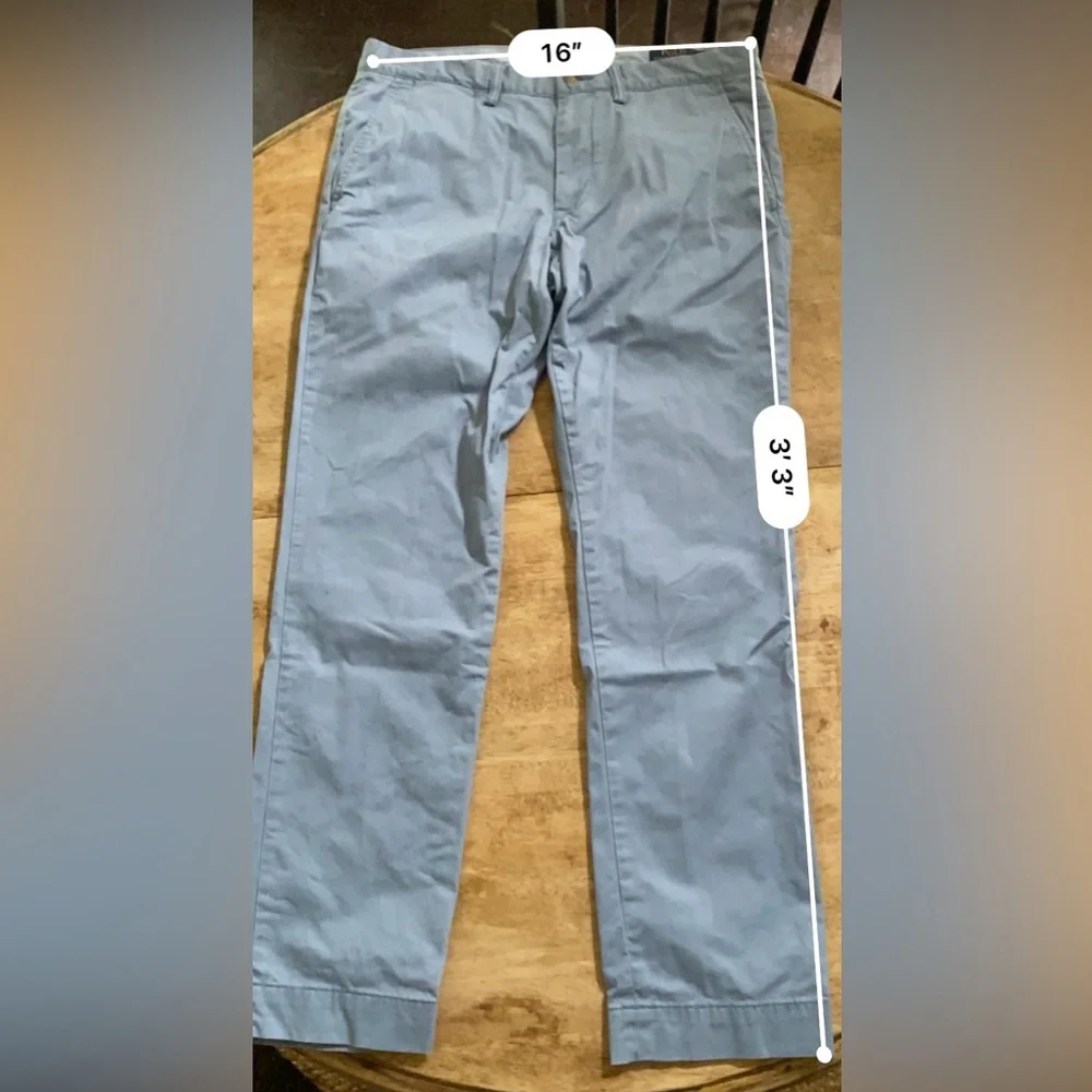 Polo by Ralph Lauren Men’s 33X30 Light Blue Stretch Slim Fit‎ Chinos